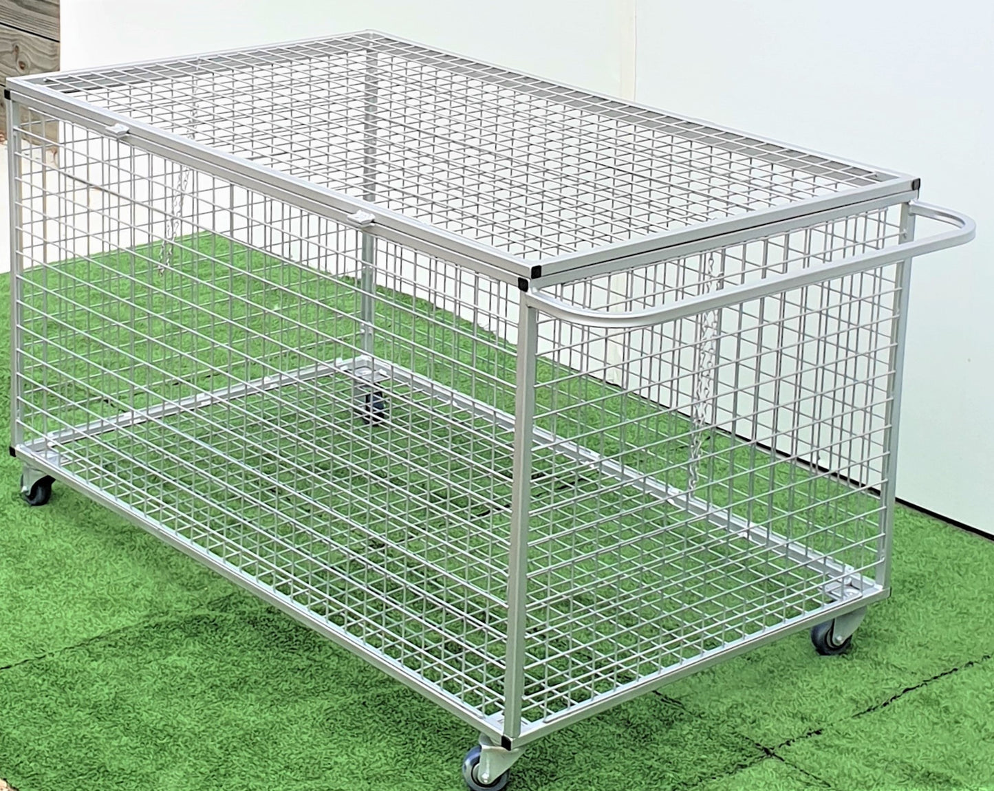 Storage Crate Trolley with Lid Cover