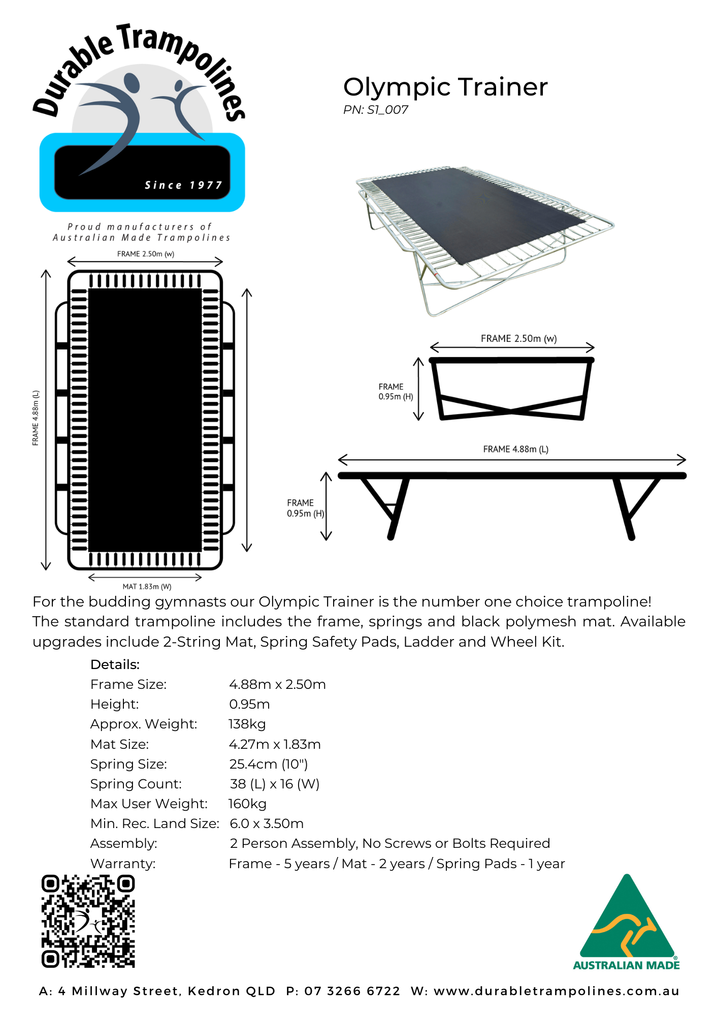 Olympic Trainer Trampoline